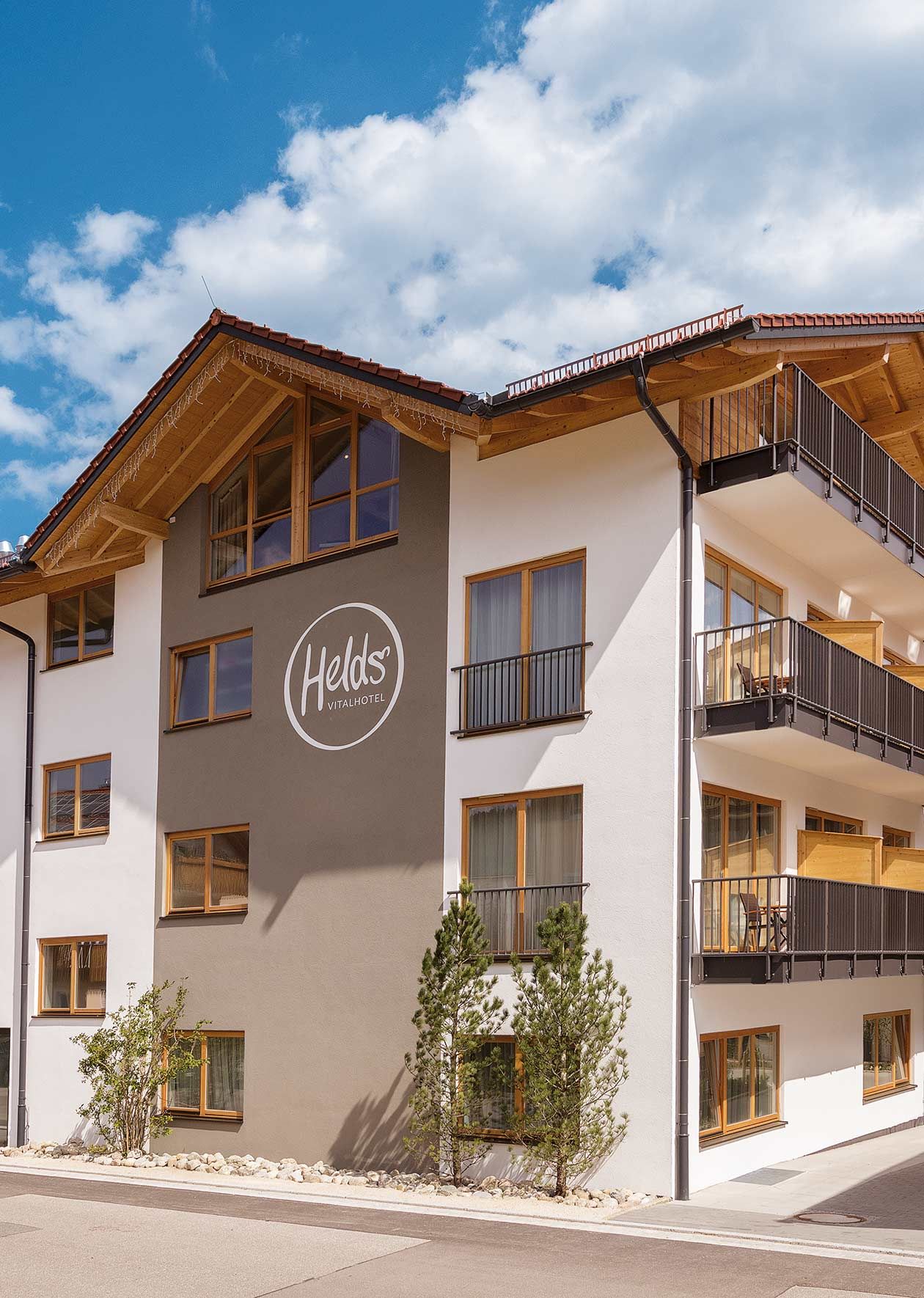 exterior view of the new building at Helds Vitalhotel